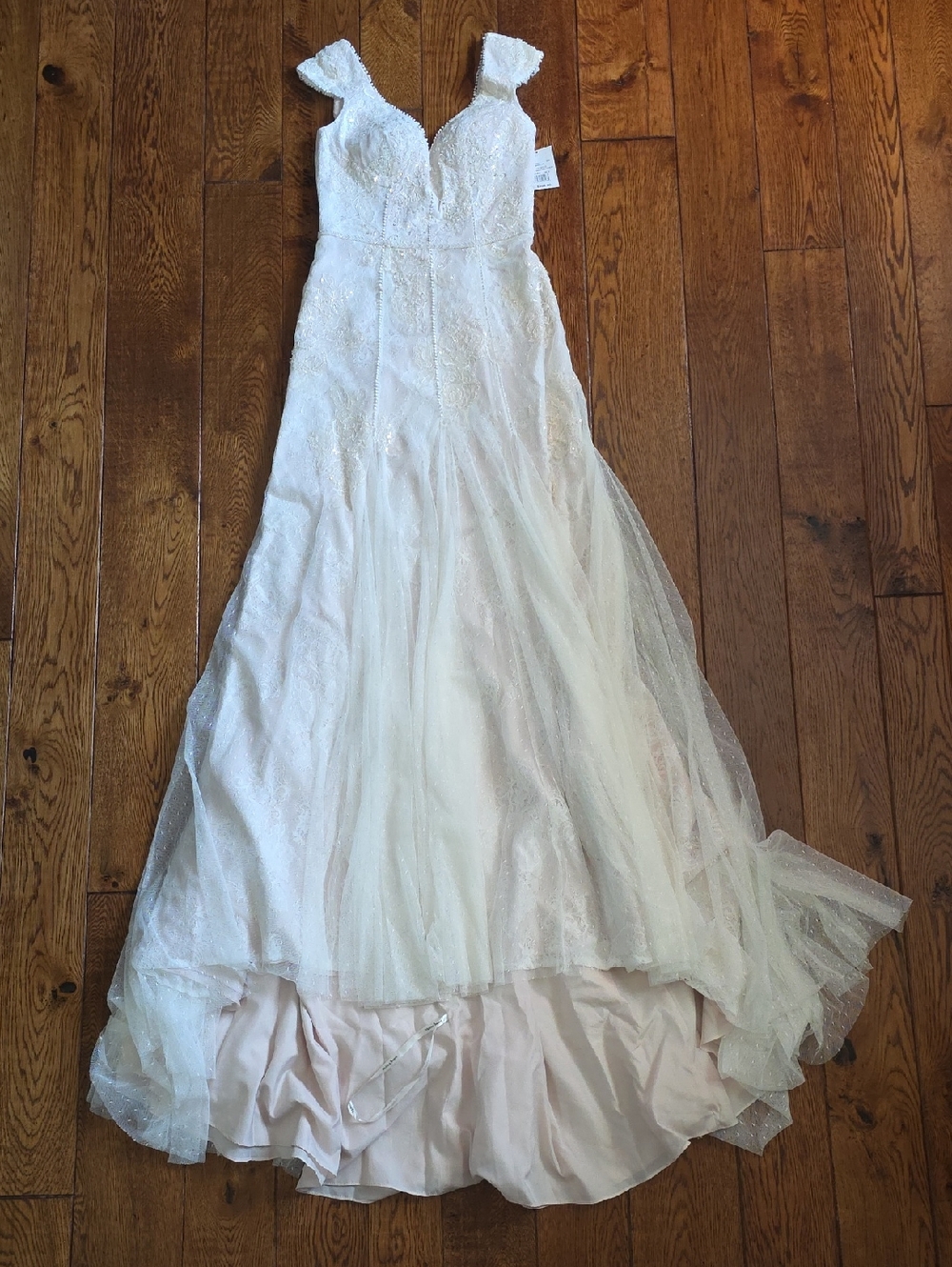 Melissa Sweet Blush Lace Bodice Dress
